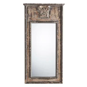 Distressed Wood Mirror, 34.6"L x 16.5"W x 1.2"D, Wall Mirrors, Set of 1 - Picture 1 of 2