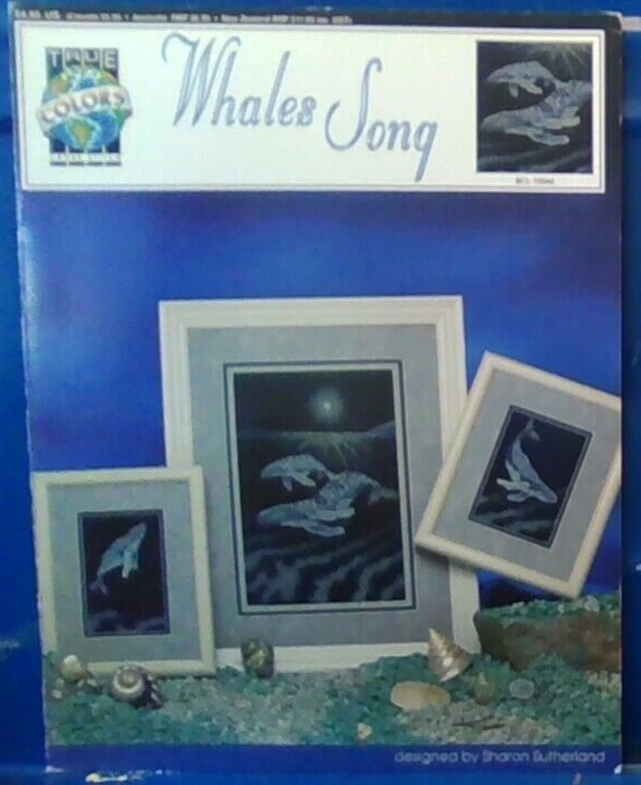 Libro True Colors Whales Song 10046 1992 contado punto de cruz patrón vintage 9310 Foto 1 de 1