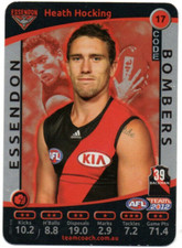 2012 AFL TEAMCOACH SILVER PREMIUM PARALLEL CARD - 17 Heath HOCKING (ESSENDON)