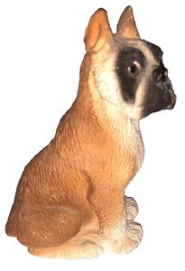 Boxer cane seduto statuina Stone Critters da collezione piccolo 3,75” vintage - Foto 1 di 6