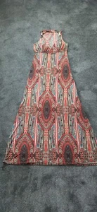 Paisley Design Women's Summer Beach Dress Retro Look Size 10 - Picture 1 of 9