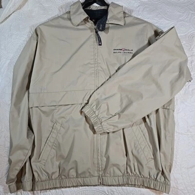 Men's Chaps Golf by Ralph Laruen Beige Size XL Full Zipper Long Sleeve Lined - Image 1 of 4