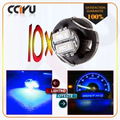 10 PIEZAS T3 Neo Wedge 2-SMD LED tablero aire acondicionado calentador control bombillas azul Foto 1 de 4