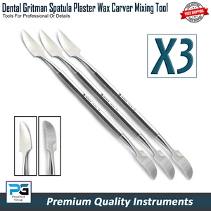Dental Gritman Spatula Wax & Modelling Carvers Lab Technician Dentist Tool - X 3 - Picture 1 of 5