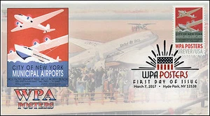 17-072, 2017,WPA Posters, Hyde Park NY, DCP, FDC, Municipal Airports - Picture 1 of 1