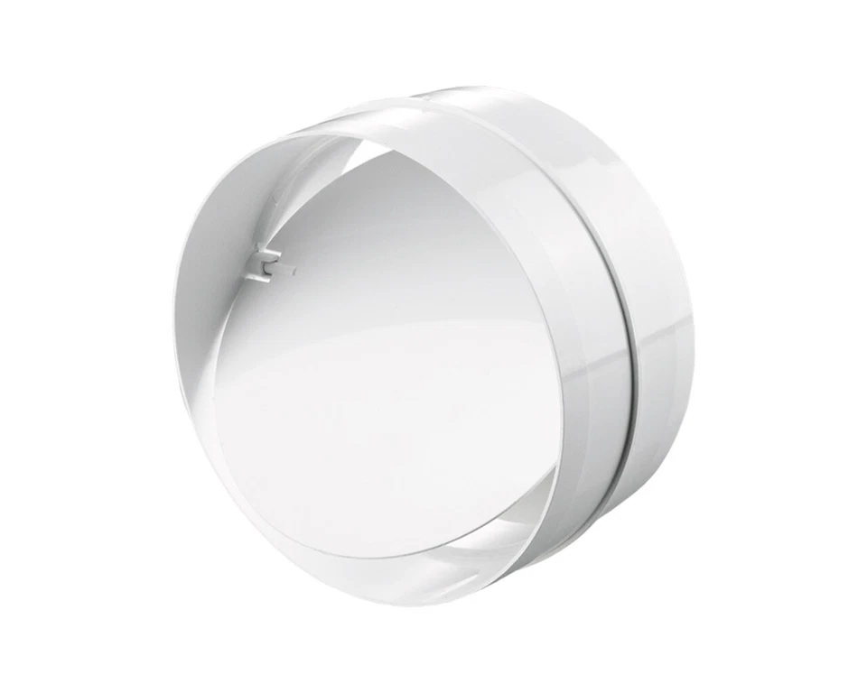 VENTS Rückschlagventil PVC 100mm - Verbinder mit Rückstauklappe für Lüftungsrohr PVC