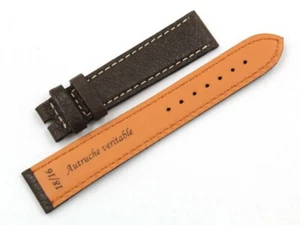 Watch Strap Brown Real Leather Ostrich Artisan Vintage Style Elegant Lug : 18 - Picture 1 of 4