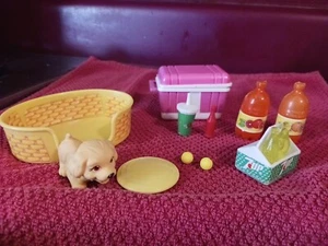 Vintage Barbie Doll Cooler Sodas Lot Picnic Supplies Dog Frisbee Balls 12 Pcs - Picture 1 of 3