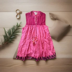 Rachel Zoe Pink Embroidered Tasselled Top Size M Summer Beach Holiday BNWT - Picture 1 of 12