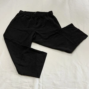 Eileen Fisher Pants Womens Medium Black Relaxed Fit Cropped Pull On Tencel Blend - Picture 1 of 14