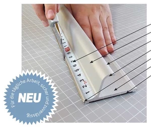 Profi Sicherheitslineal, Länge: 55 cm Aluminium mit Anti Rutschbelag - Bild 1 von 1
