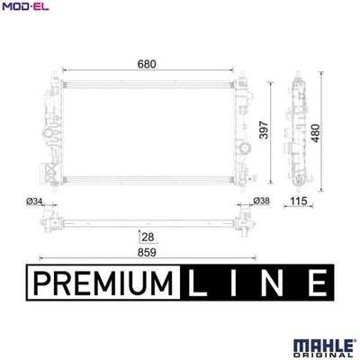 RADIATOR ENGINE COOLING CR 2590 000P FOR OPEL ZAFIRA/TOURER ASTRA/J/GTC 1.6L - Image 1 of 4