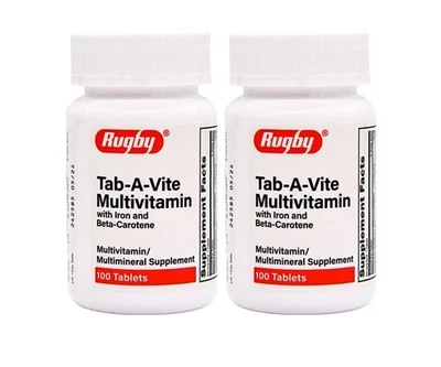 Multivitamínico diario Rugby Tab-A-Vite con hierro y betacaroteno 200 Foto 1 de 4