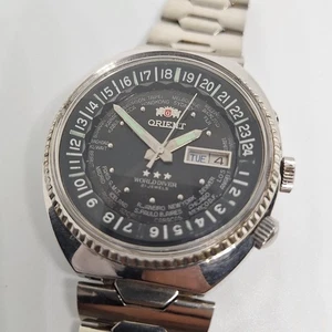 ORIENT WORLD DIVER 3 Star 21 Jewels Automatic Steel 44mm Vintage Men's Watch - Picture 1 of 14