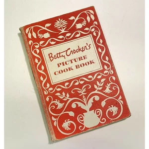 Betty Crockers Picture Cook Book 1950 Vintage 1st Edition 5th Printing Red White - Imagen 1 de 12