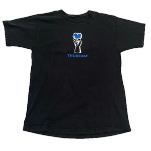 Camisa De Colección Thursday Hand in Heart Banda Para Hombres Grande Negra Grunge Punk Rock - Imagen 1 de 4