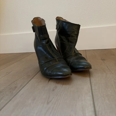 Destroy Y2K Green Leather Boots 8 made in Spain - Image 1 of 4