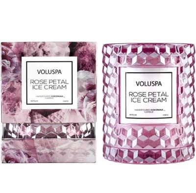 Helado de pétalos de rosa Voluspa (8,5 oz) nuevo en caja vela de cera de coco nueva Foto 1 de 4