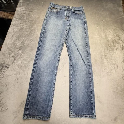 Calvin Klein Jeans Jeans Womens 7 Blue Low Rise Straight Button Fly Sandblast - Image 1 of 4