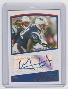 MARQUISE HILL Patriots 2005 Topps Autograph #T-MH SP AUTO Super Bowl Champ RIP - Picture 1 of 2