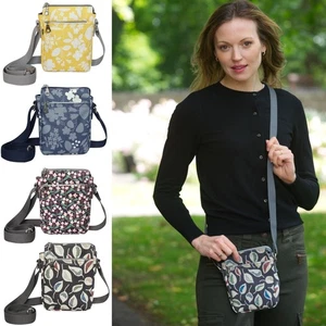 Earth Squared Oil Cloth Phone Pouch Crossbody Bag, Water-Resistant Travel Purse - Picture 1 of 27