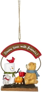 Ganz S'mores with Forest Friends Ornament, Bear, Bunny,  4" High - Picture 1 of 1