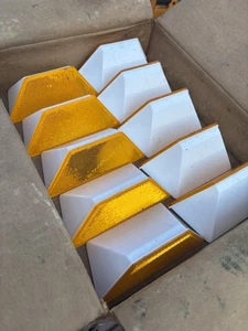 10-Pack Commercial Road  Marker Reflector Stimsonite 465 trail Driveway Marker - Picture 1 of 6