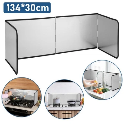 Spritzschutz Faltbar Ölbeständig 134*30cm Kochen Spritzschutzdeckel - Bild 1 von 4