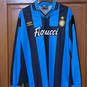 Maglia Calcio Inter Milan 1994-95 Home LS Match Issue Player Shirt Jersey - Picture 1 of 6