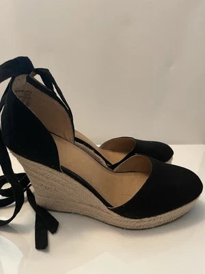 Brash Mujer Escape Alpargata Cuña Tacón Sandalias Zapatos Negro Talla 9.5 Foto 1 de 4