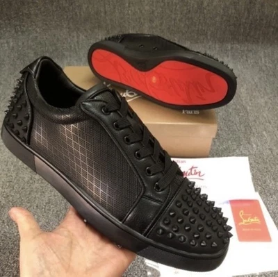 Christian Louboutin Louis Junior Spikes Red Bottoms Size 42 US 9 - Image 1 of 2