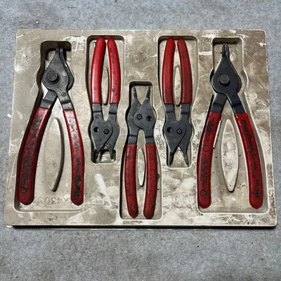 Juego de 5 alicates de anillo a presión de punto azul internos/externos Foto 1 de 4