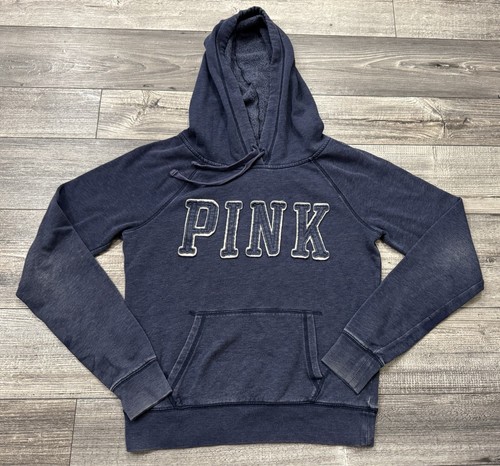 UNDERCOVER Felpa donna con cappuccio Victorias Secret ROSA taglia S blu pullover