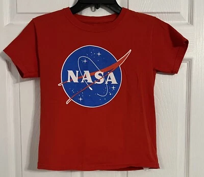 Point Sportswear Boys Xs Red NASA Graphic Crew Neck Tshirt 100% Cotton - Image 1 of 4