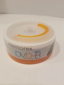 MEMOREX 25 PK GRABABLE DVD-R 16x 4.7gb 120 MIN DISCO PRECINTADO. - Imagen 1 de 5