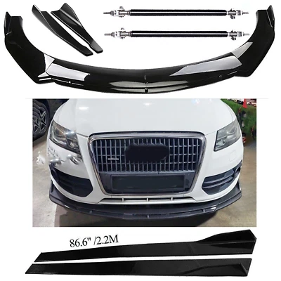 Front Rear Bumper Lip Spoiler Body Kit Splitter Side Skirt For Audi Q5 2009-202 Foto 1 de 4