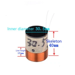 1 pieza 30,5 mm 8 ohmios 8Ω Negro Aluminio Esqueleto Bajo Bobina de Voz Accesorios - Imagen 1 de 3