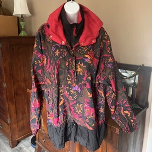 Vintage 90’s In Sport For Women Sz M Windbreaker W/hood Pullover Retro Y2K - Picture 1 of 12
