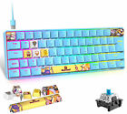 60 % mechanische Gaming-Tastatur mit kundenspezifischer PBT-Tastaturkappe Farbstoff Sublimation blauer Schalter