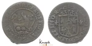 Philippinen, Carlos IV., Cu Quarto 1806, Manila, KM 6, 3,54g. - Bild 1 von 1