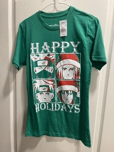 Shonen Jump NARUTO Shippuden Anime Christmas Holidays T-Shirt Men's Small - Picture 1 of 7