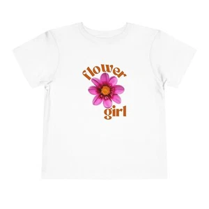 Flower Girl Toddler Tee, Charming Kids Shirt for Parties, Spring Celebrations - Picture 1 of 13