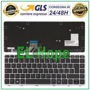 TASTIERA ITALIANA PER HP ELITEBOOK FOLIO 1040 G1 G2 RETROILLUMINATA FRAME SILVER - Foto 1 di 1