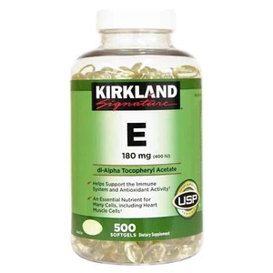 Kirkland Signature, Vitamin E 400 IU brdqt 500 Softgels (Pack of 2) - Picture 1 of 2