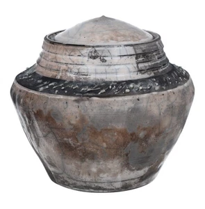 Rustic crematin urn Medium size ceramic funeral urn - Picture 1 of 10