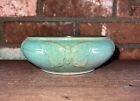 Peters And Reed Pottery Green Bowl 5 1/2" With Moth Design 1920'S