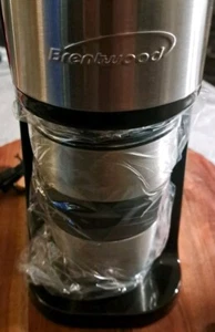 Brentwood TS-113BK Portable Single-Serve Coffee Brewer W/ 14 Oz Travel Mug Black - Picture 1 of 12