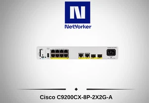Cisco 9200CX  C9200CX-8P-2X2G-A 8 Port PoE+ Network Switch- Same Day Shipping - Picture 1 of 5