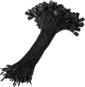 Schnur Einzelhandelsschilder 7" abschließbar schwarz Nylon Hängeetikett Sicherheitsschlaufe Haken Binder 400 Stck. - Bild 1 von 7