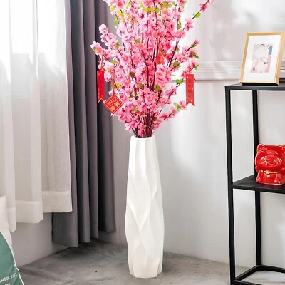Large Floor Ceramic Vase 24 Inches Tall,White Modern Flower Tall Vases for Of... - Image 1 of 4